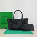 BOTTEGA VENETA Large Cabat 45cm Black Lambskin Ghw